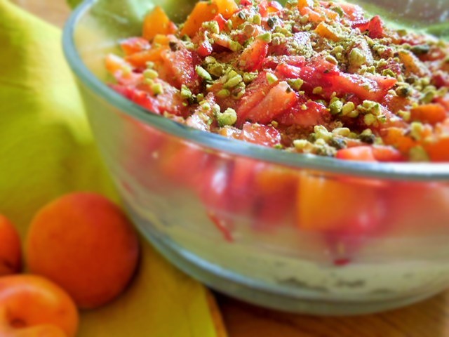 Cheesecake fraises-abricots sans&nbsp;cuisson