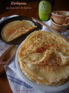 CrĂŞpes au bon lait de ferme