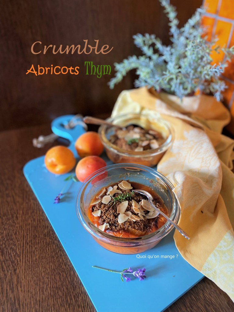 Crumble d'abricots au thym