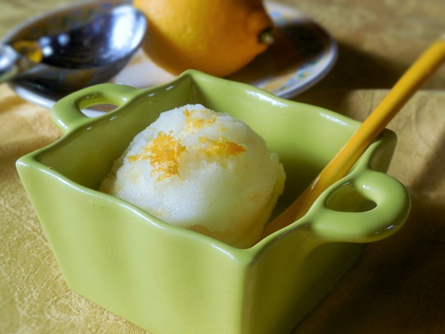 Sorbet au citron&nbsp;jaune