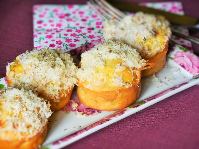 Muffin chèvre courgette et menthe