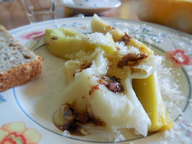 Blancs de poireaux à la&nbsp;vinaigrette