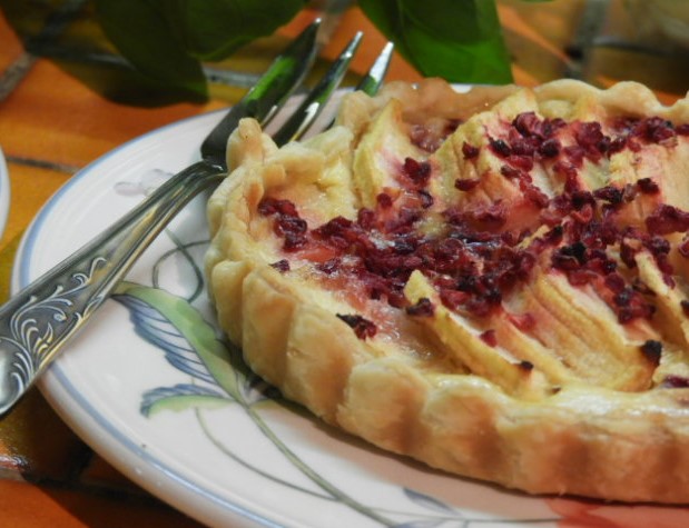 Tartelette fine aux pommes et&nbsp;framboises