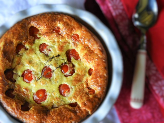 Clafoutis aux tomates cerise et herbes de&nbsp;Provence
