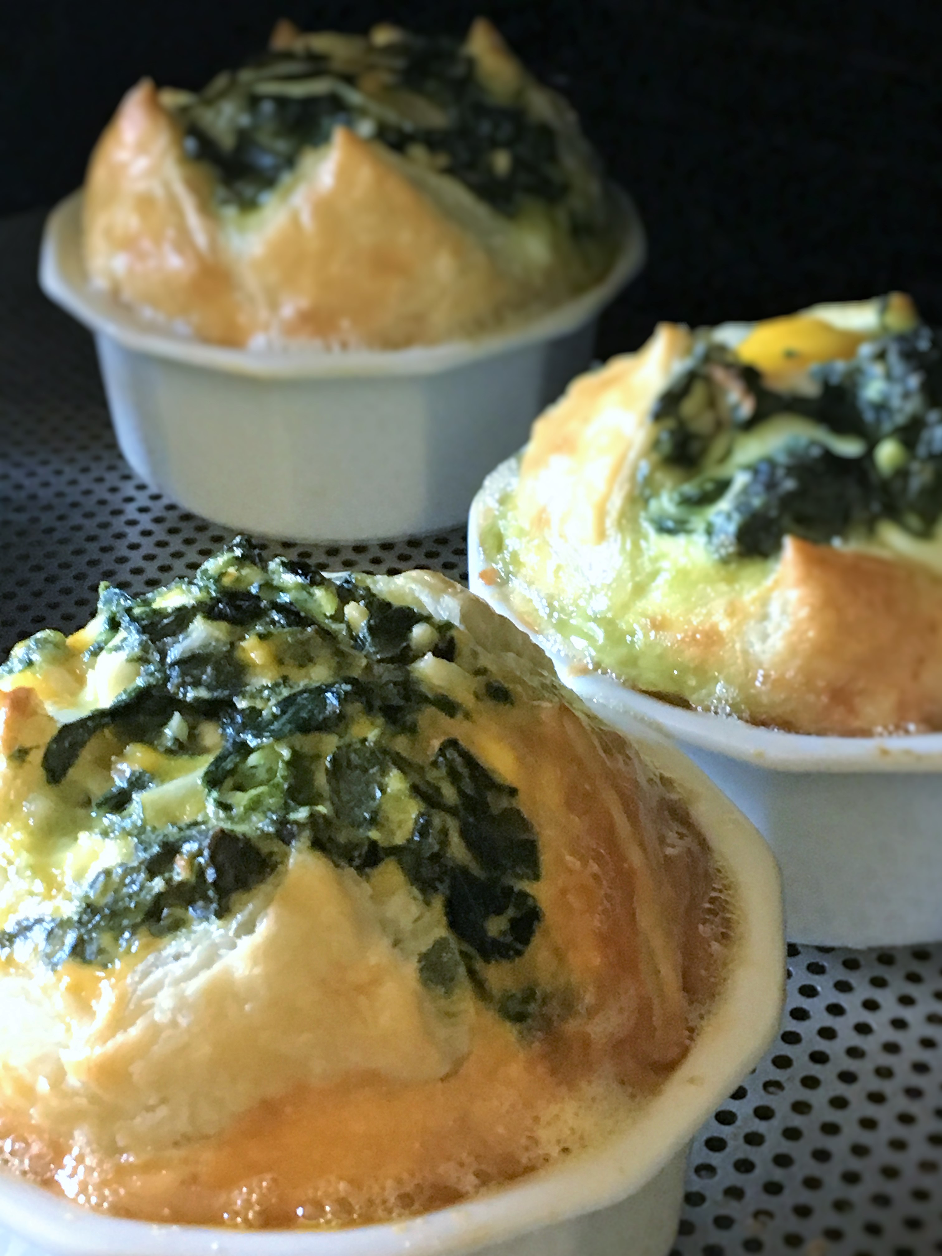 Feuilleté épinards et&nbsp;œuf