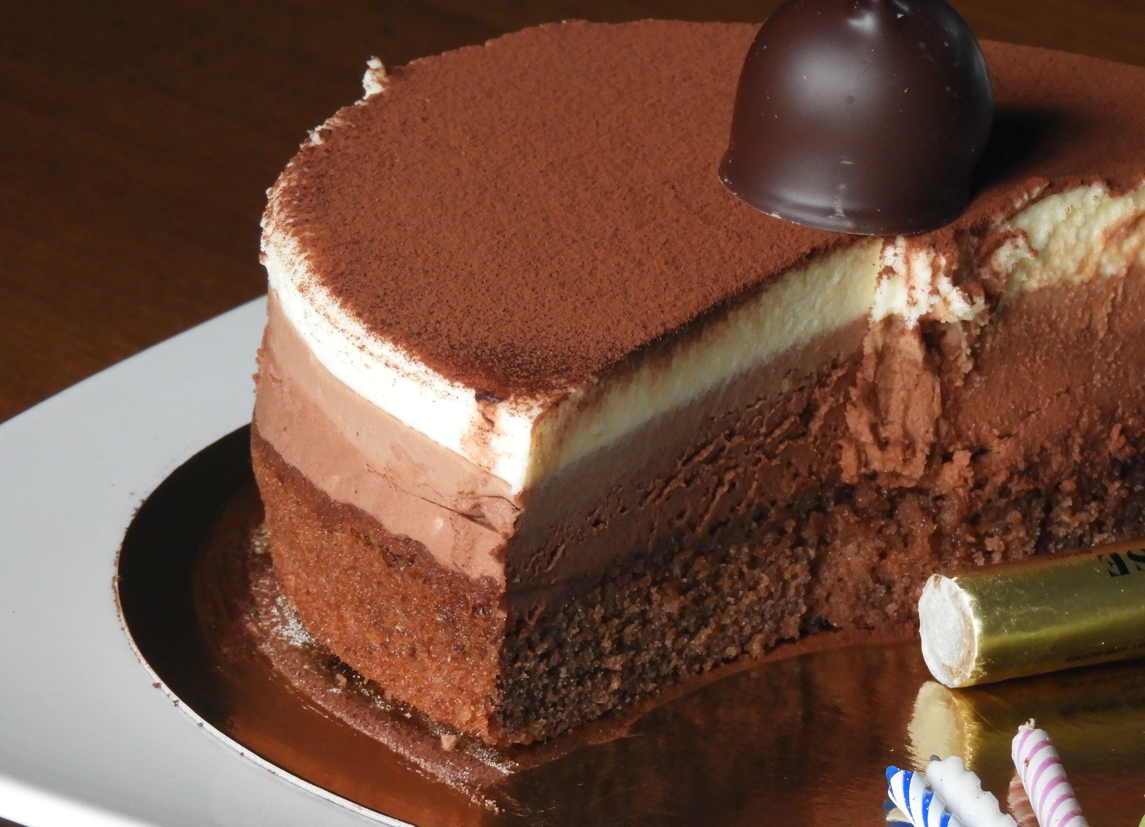 Entremets 3 chocolats de&nbsp;Valrhona