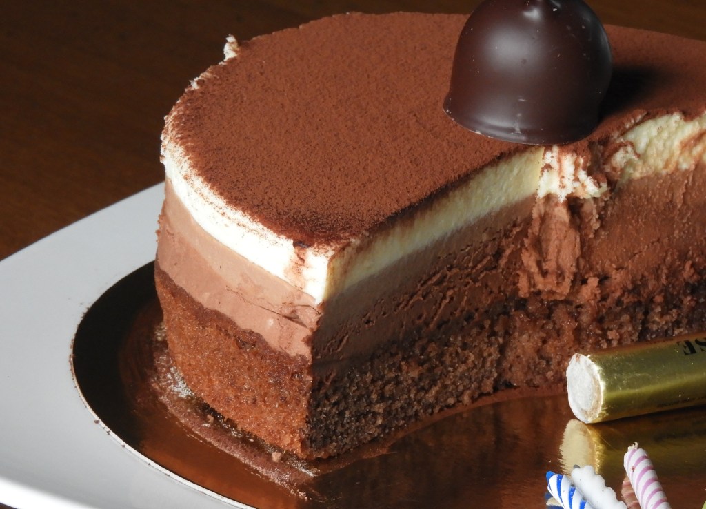 Entremets 3 chocolats de&nbsp;Valrhona