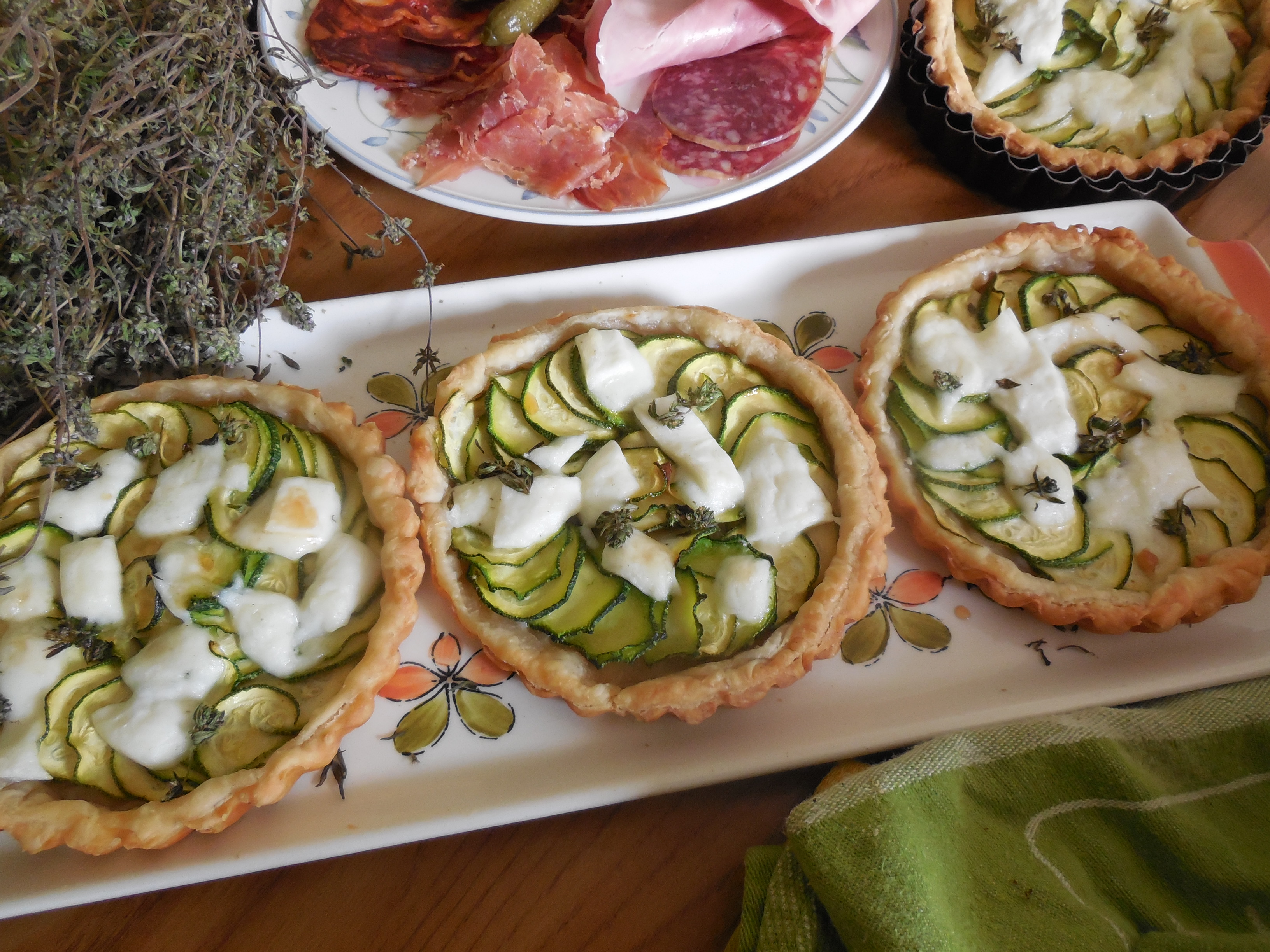 Tartelette de courgette à la&nbsp;mozzarella