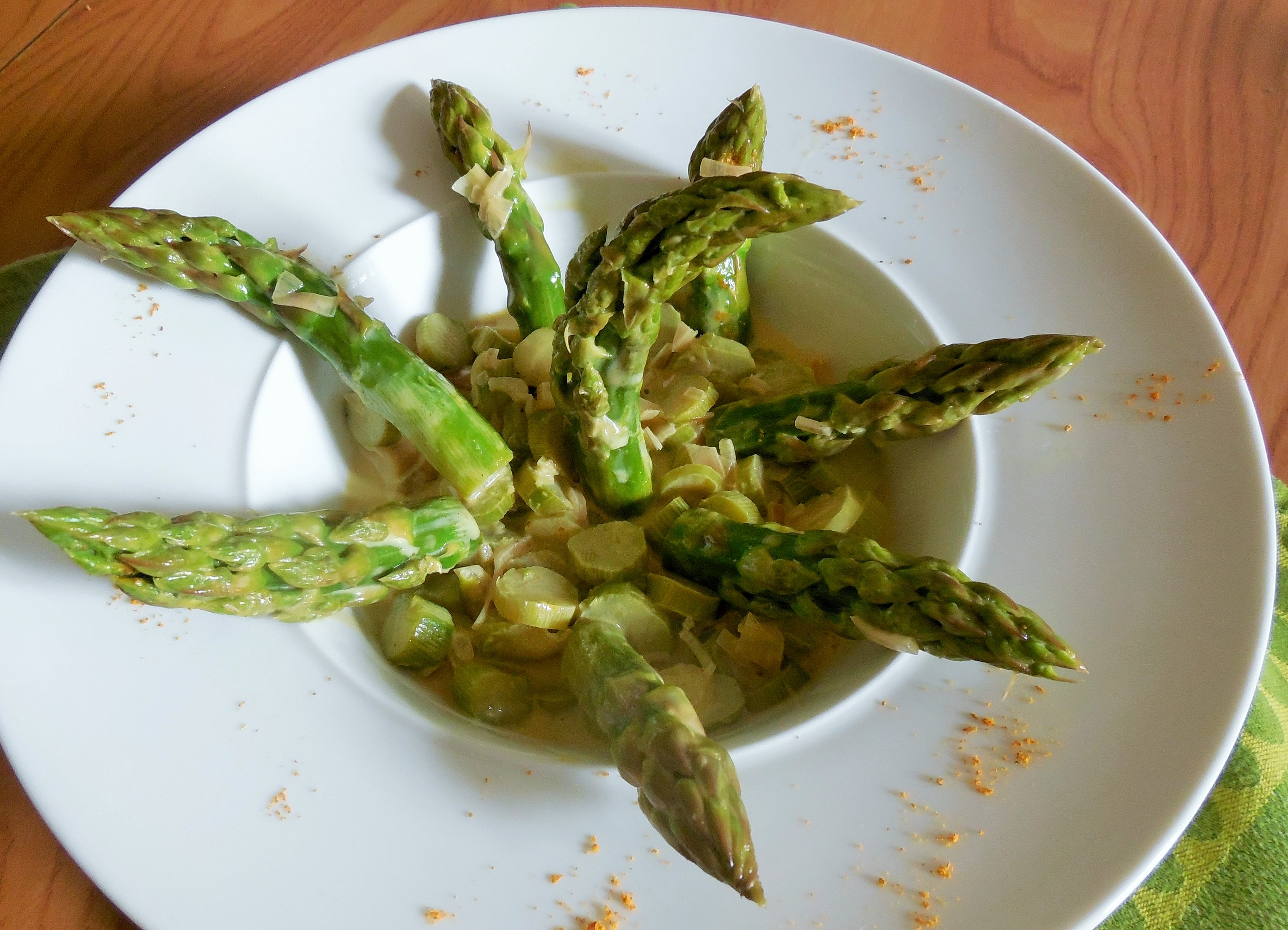 Asperges vertes à la crème de&nbsp;parmesan