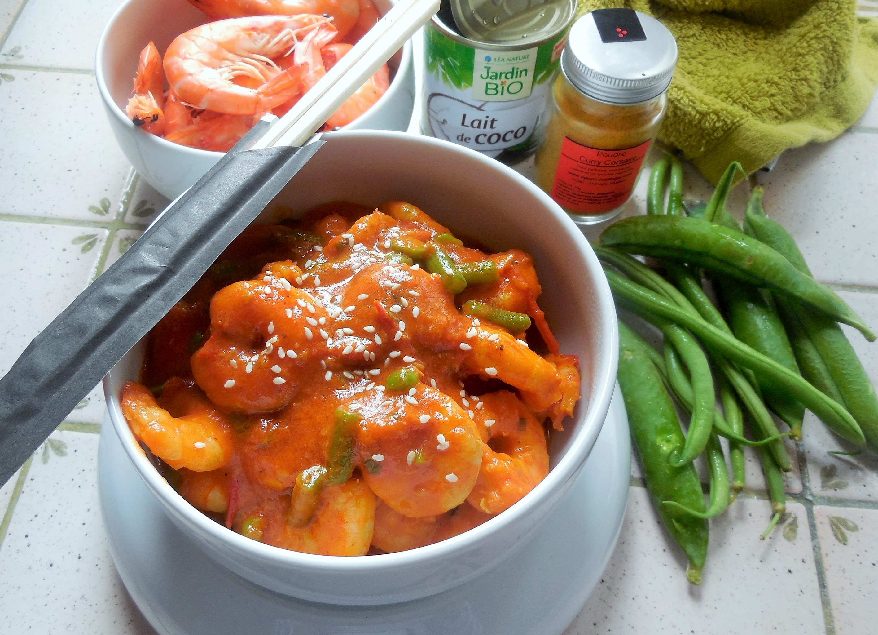 Curry de crevettes lait de&nbsp;coco