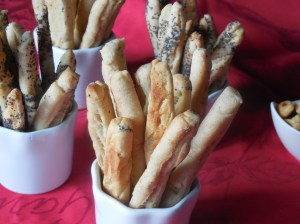 Gressins natures et/ou au&nbsp;pavot