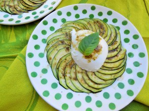 Rosace de courgette et&nbsp;mozzarella