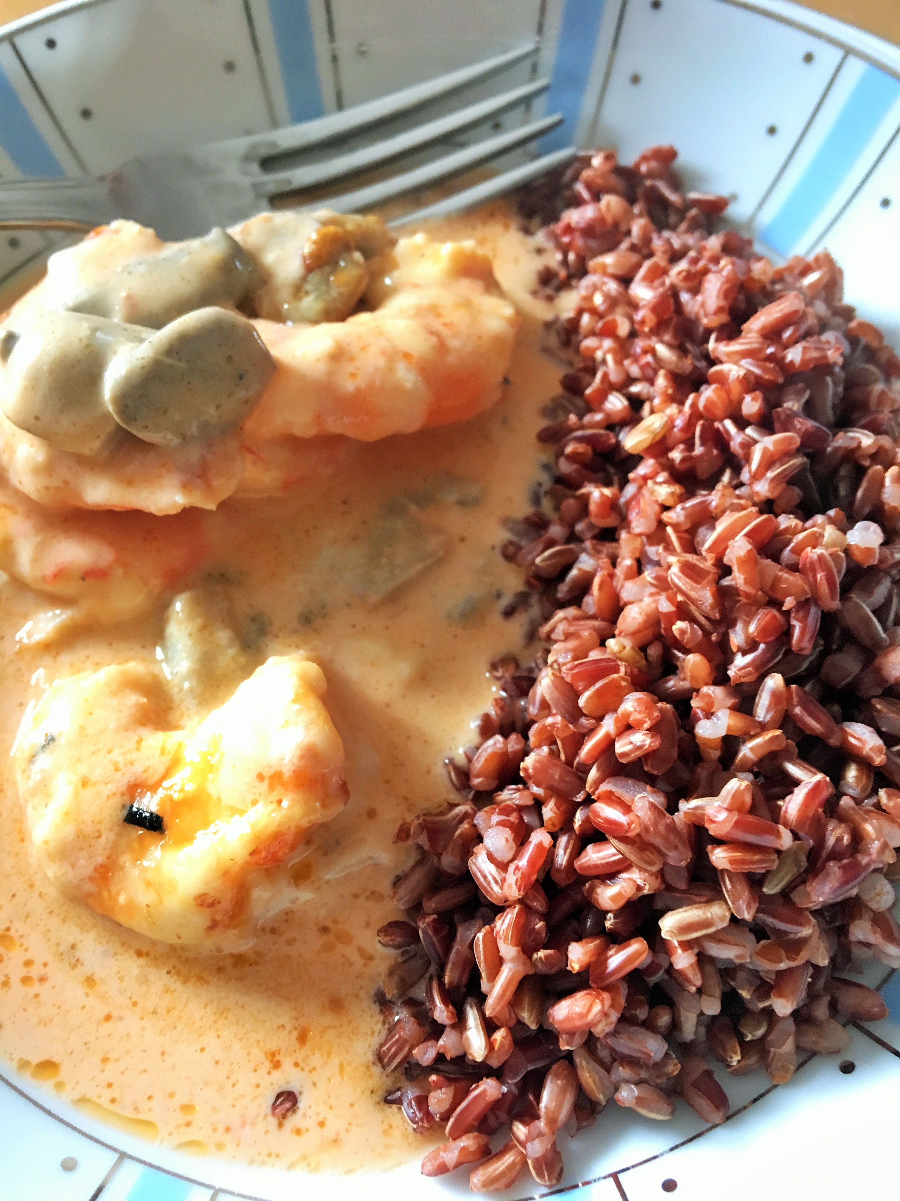 Gratin de crevettes&nbsp;roses