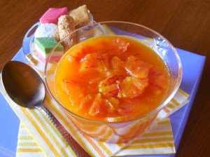Soupe d’oranges safranĂ©e