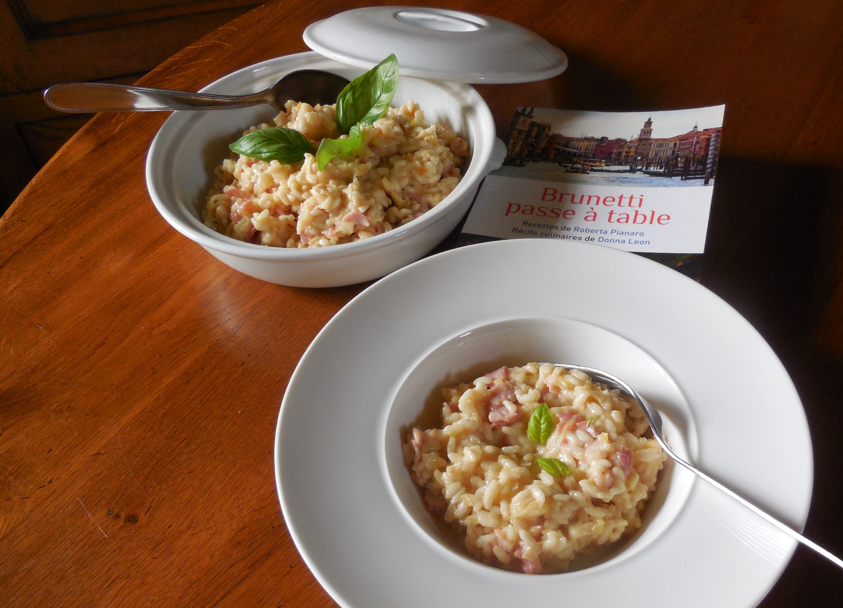 Risotto aux poireaux et&nbsp;bacon