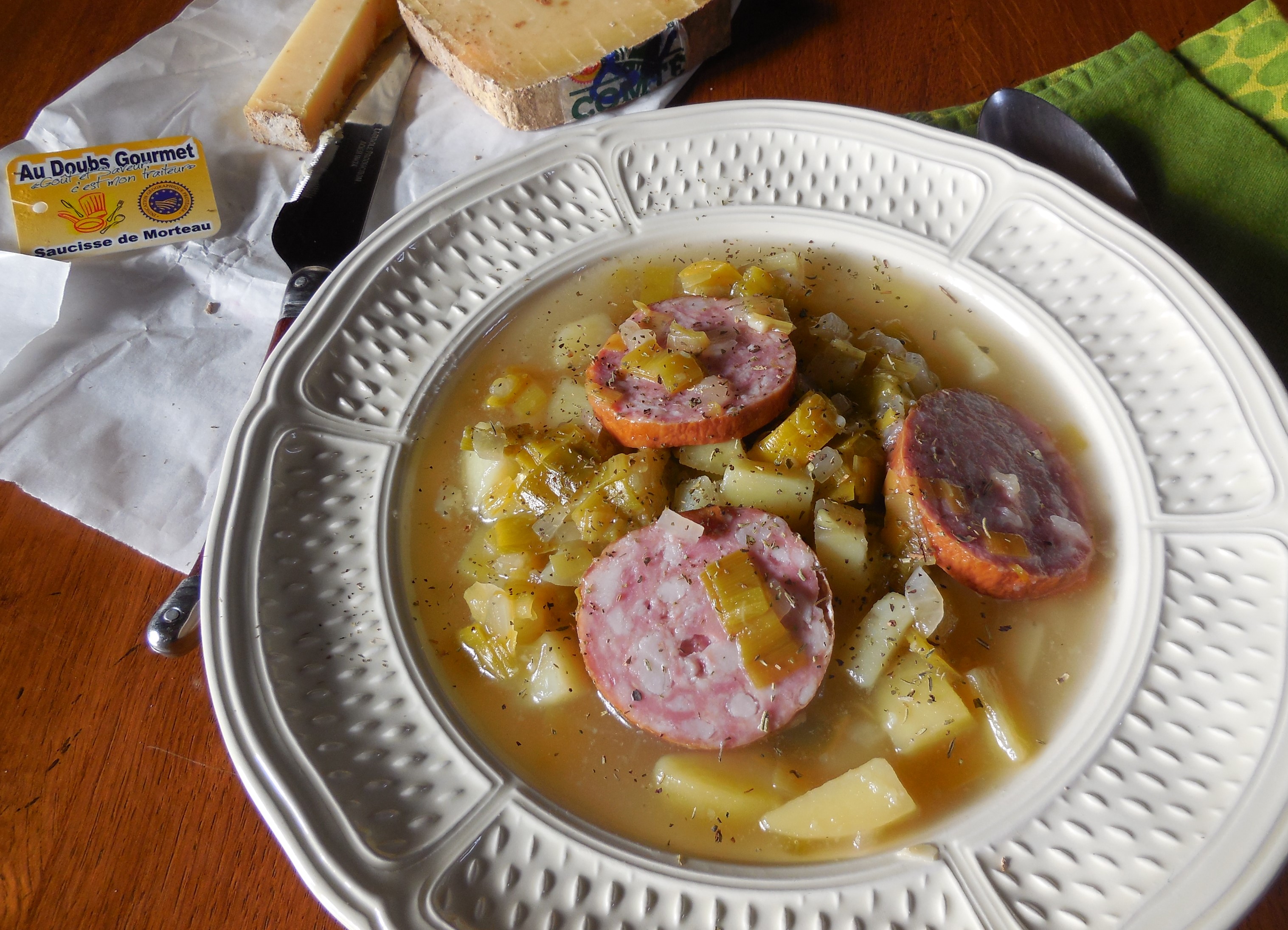 Soupe jurassienne à la saucisse de&nbsp;Morteau