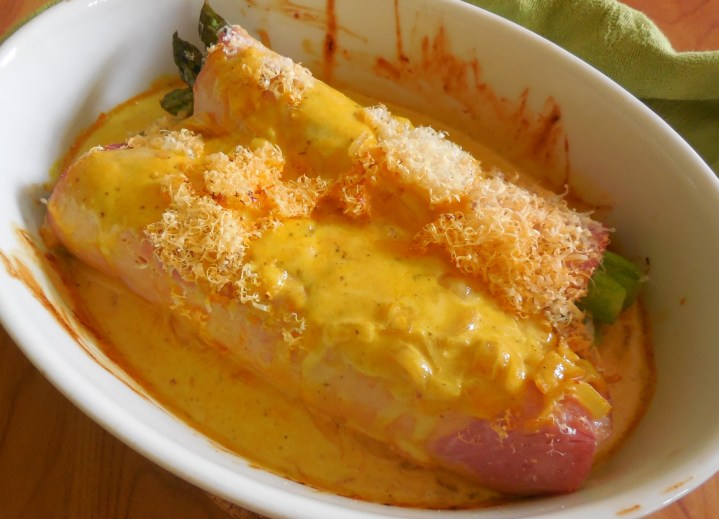 Roulé de jambon aux asperges&nbsp;vertes