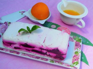 Terrine de betterave au chèvre frais, vinaigrette Ă l’orange
