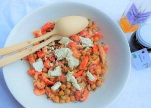 Salade de pois chiches, écrevisses et&nbsp;feta
