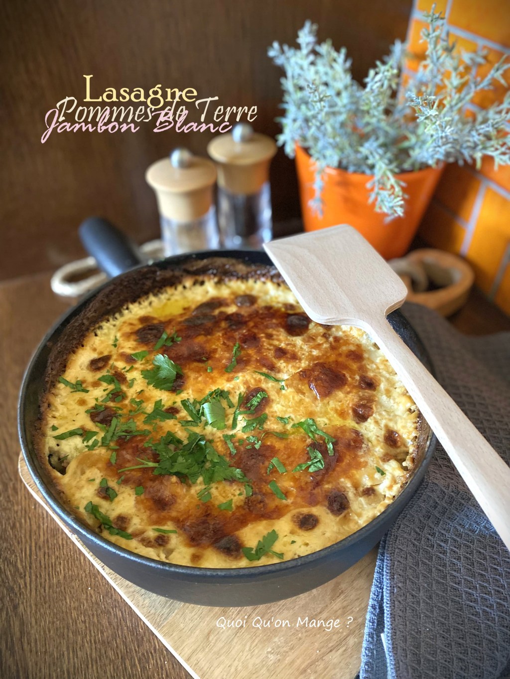 Lasagne de pommes de terre au jambon