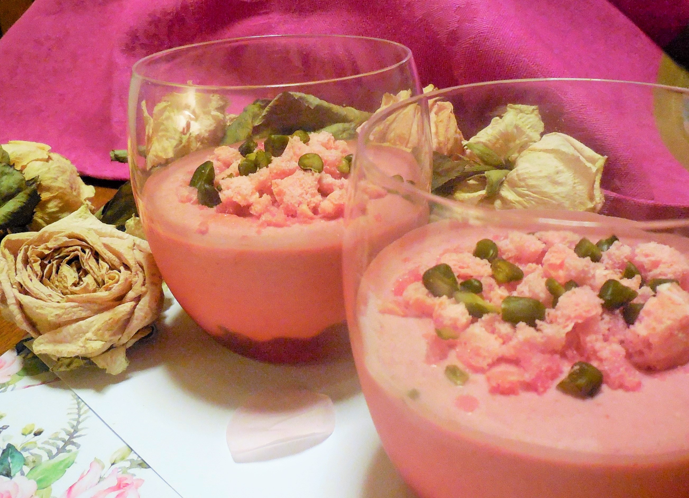 Mousse de framboises aux saveurs orientales