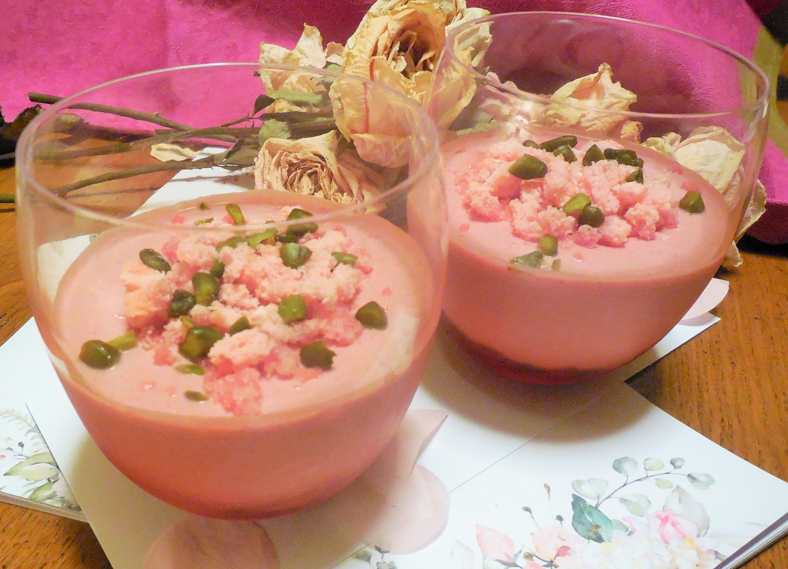 Mousse de framboises aux saveurs orientales