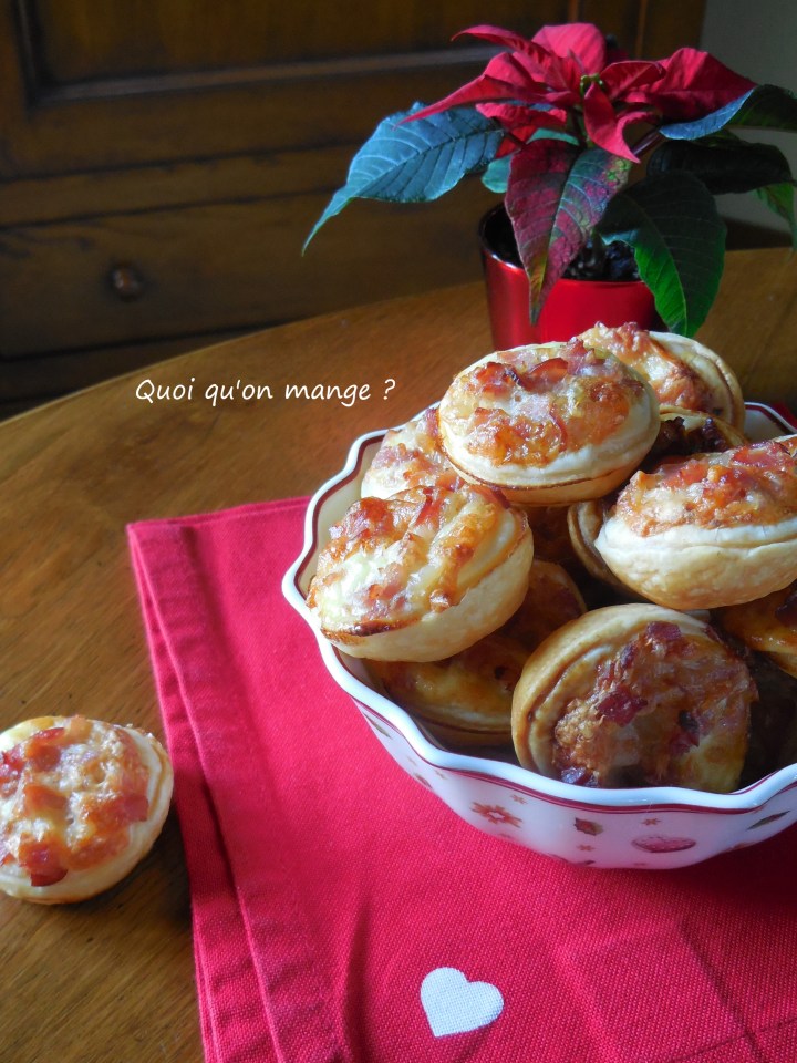 Mini-tartelettes au bacon et St Nectaire