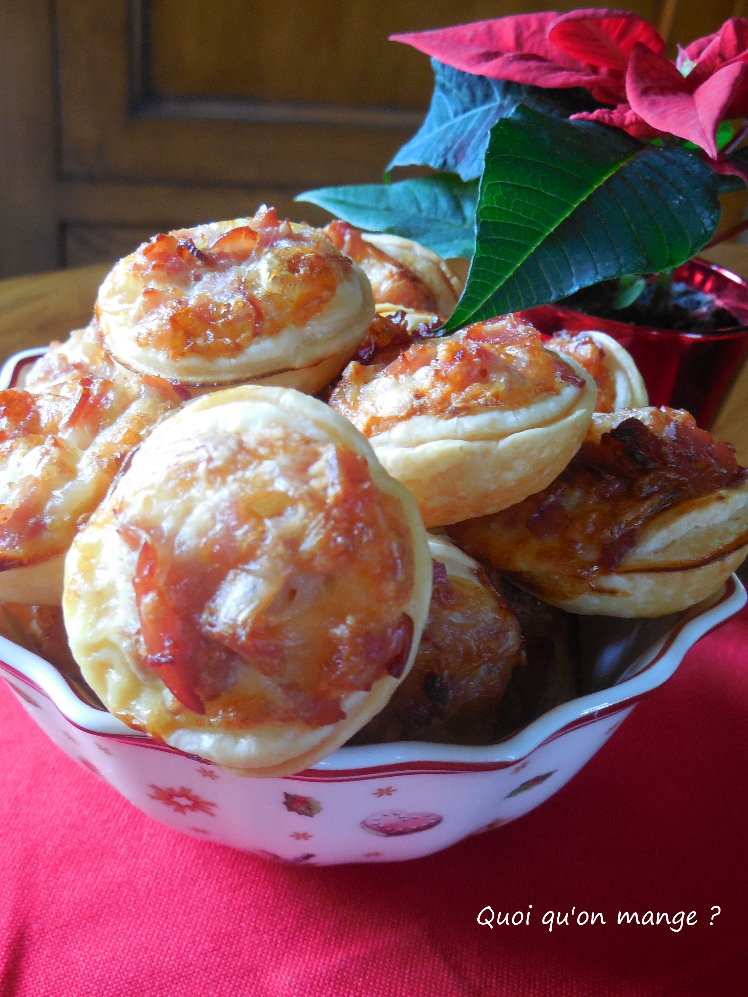 Mini-tartelettes au bacon et St Nectaire