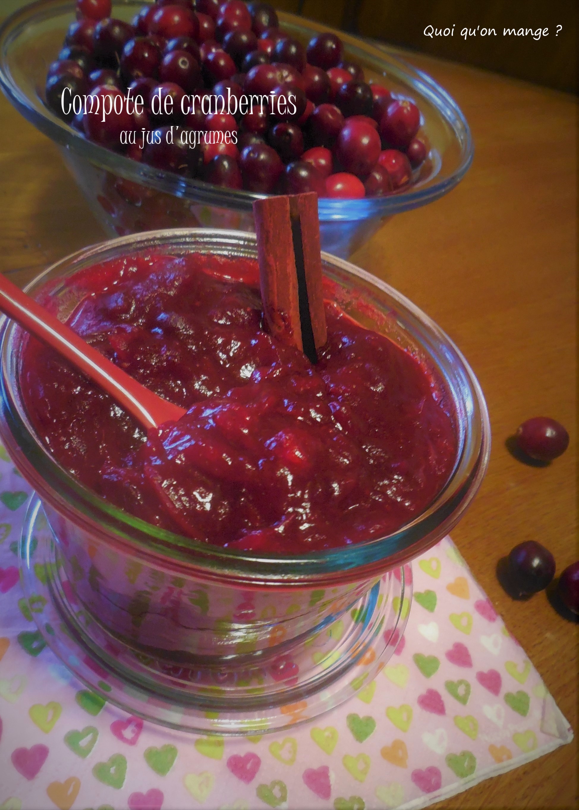 Compote de cranberries au jus d'agrumes