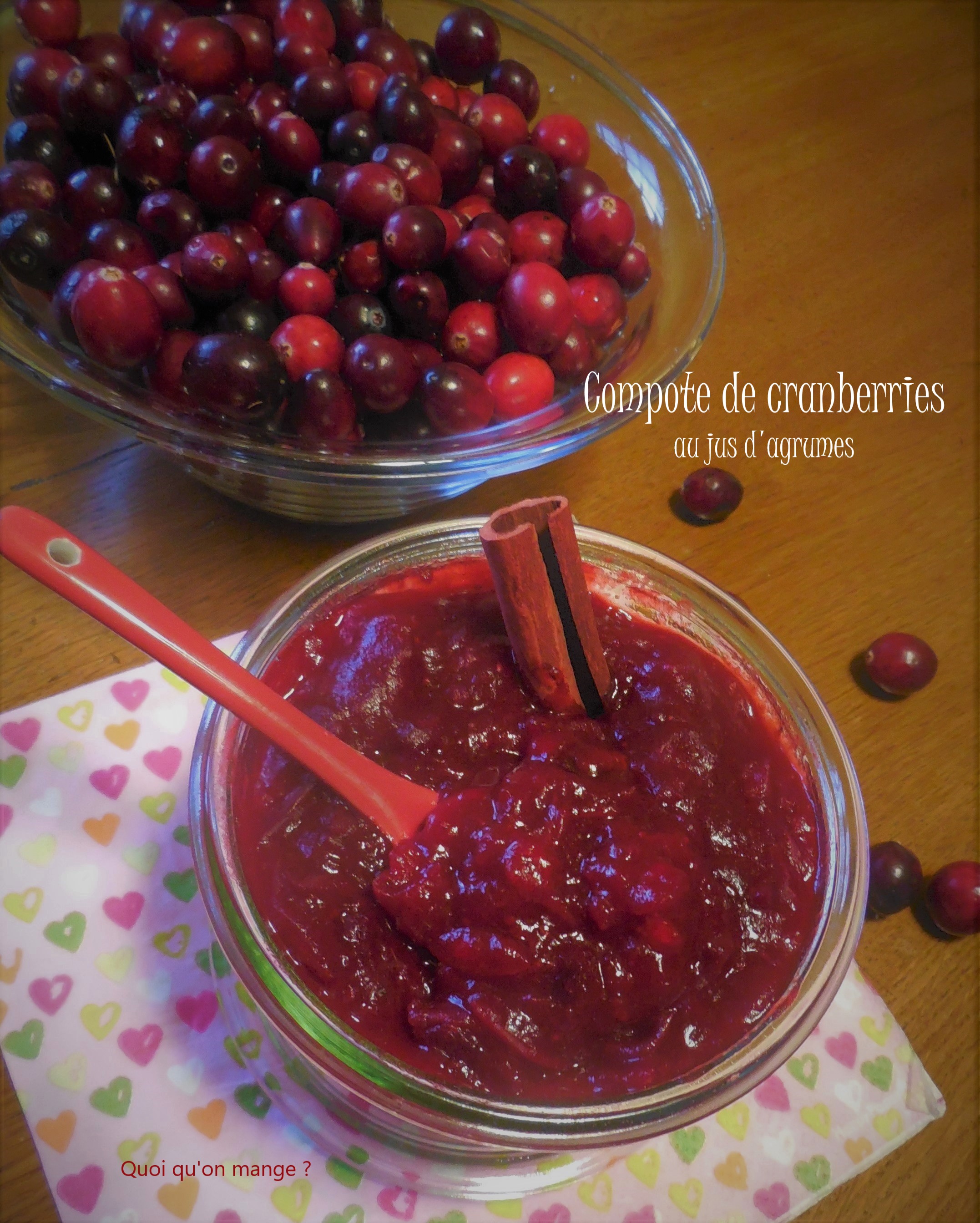 Compote de cranberries au jus d'agrumes