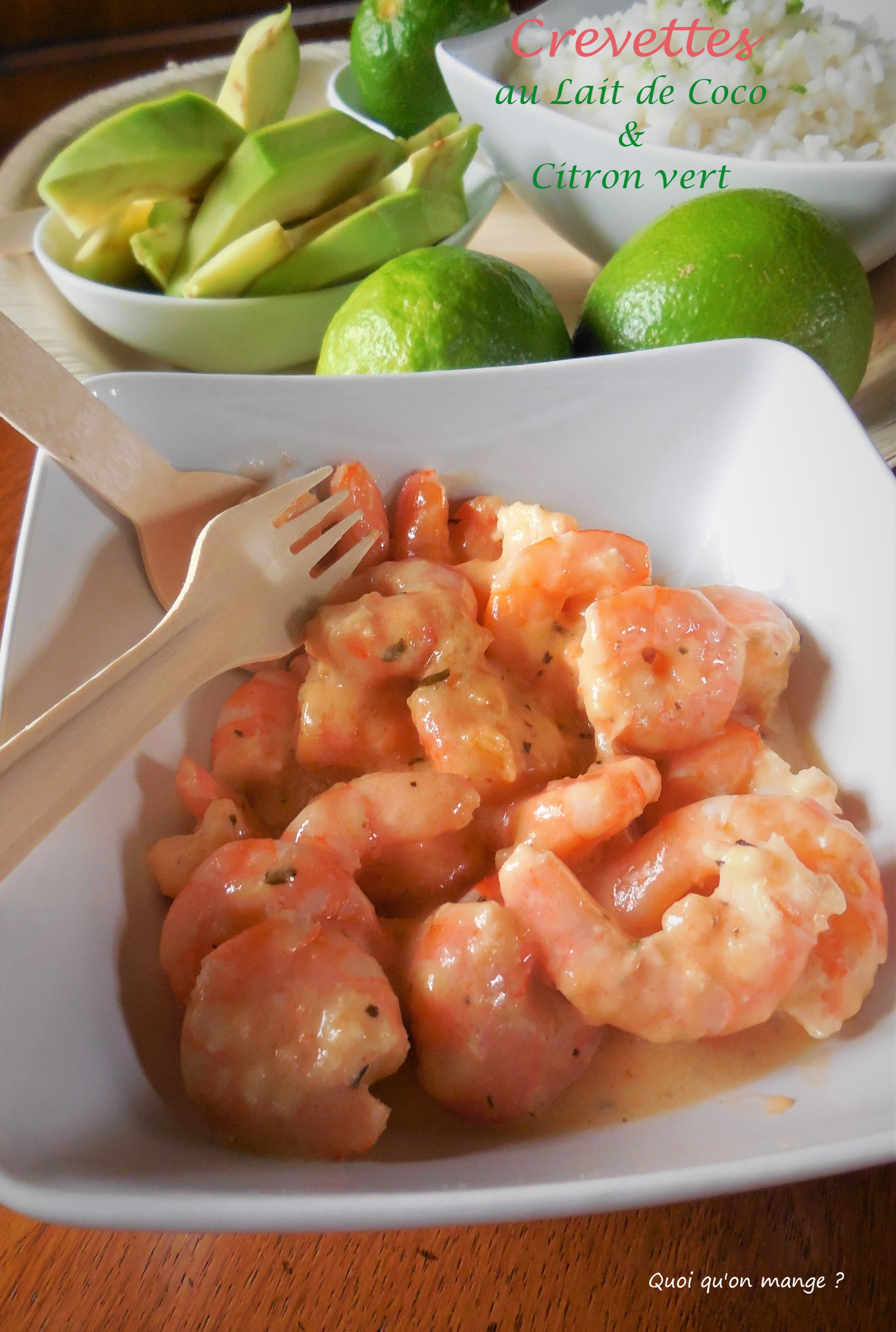 Crevettes au lait de coco et citron vert