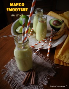 Mango smoothie parfumé au miel