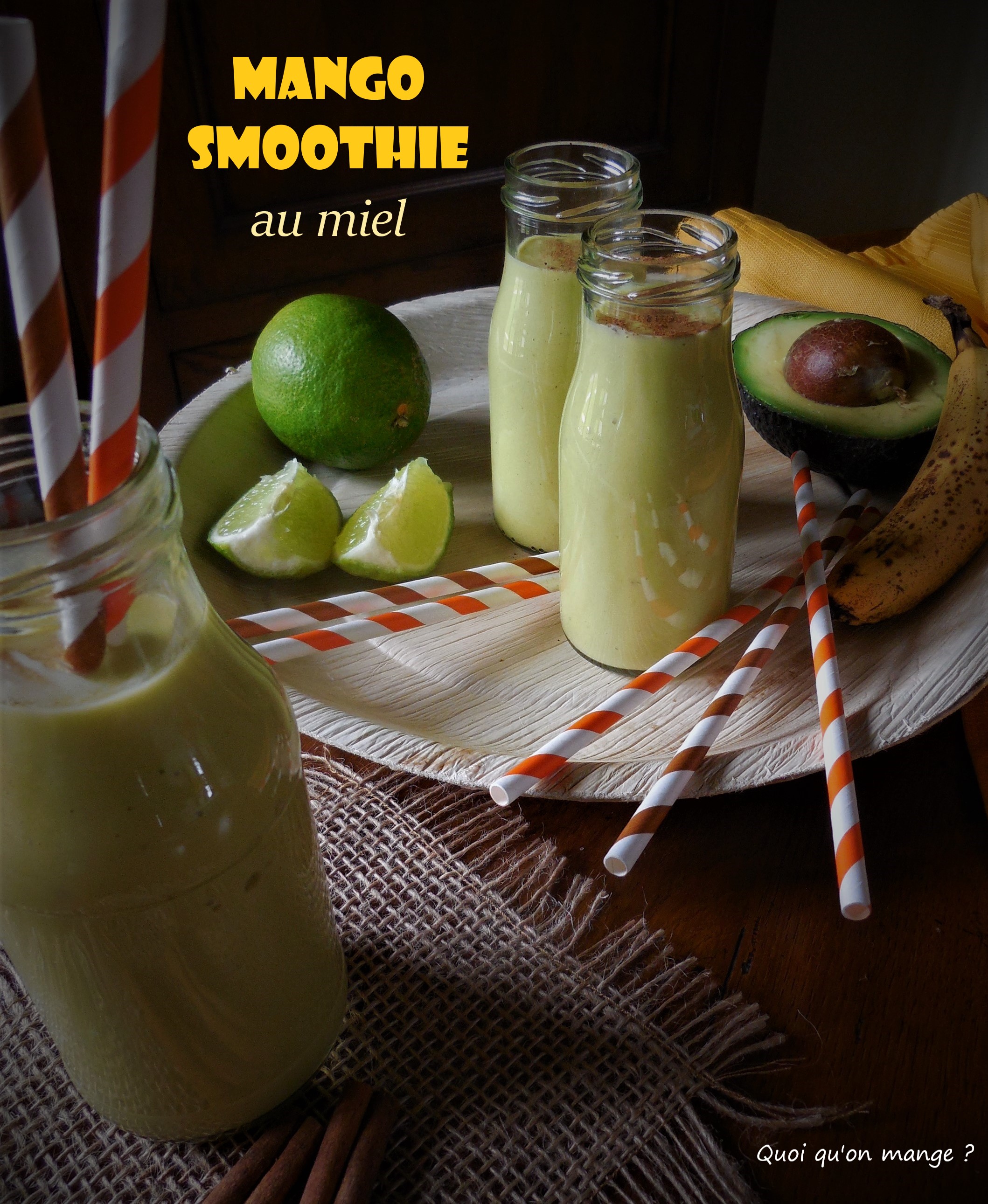 Mango smoothie parfumé au miel