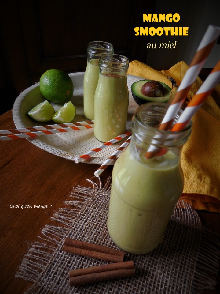 Mango smoothie parfumé au miel