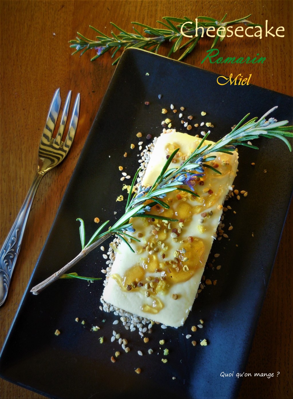 Cheesecake au romarin et&nbsp;miel