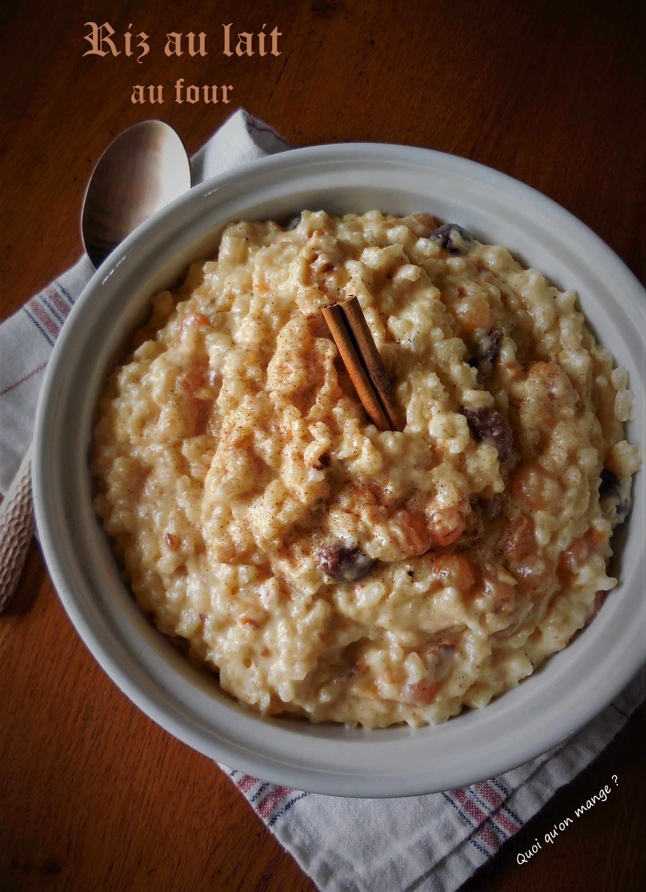 Riz au lait cuit au four