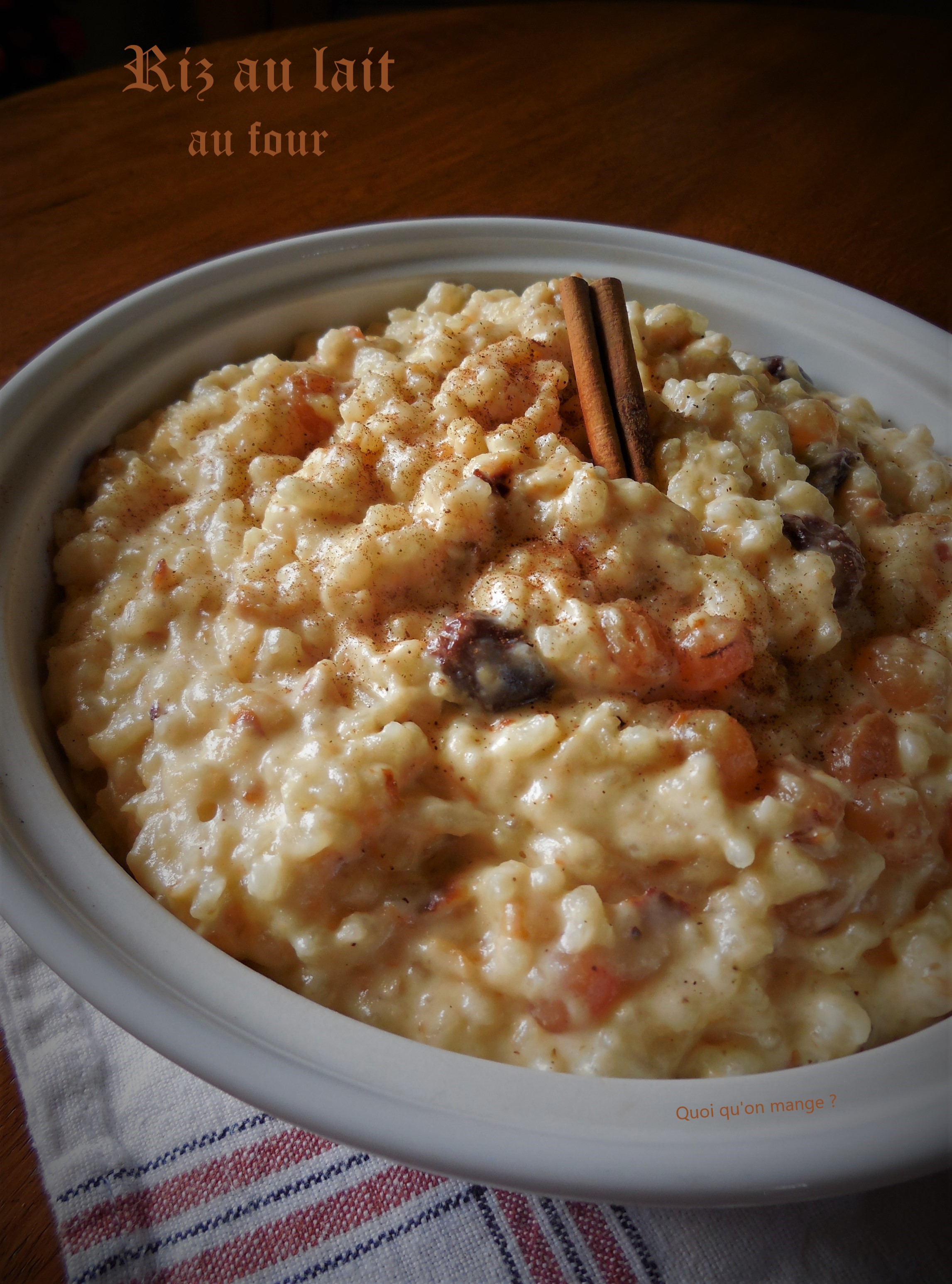 Riz au lait cuit au four