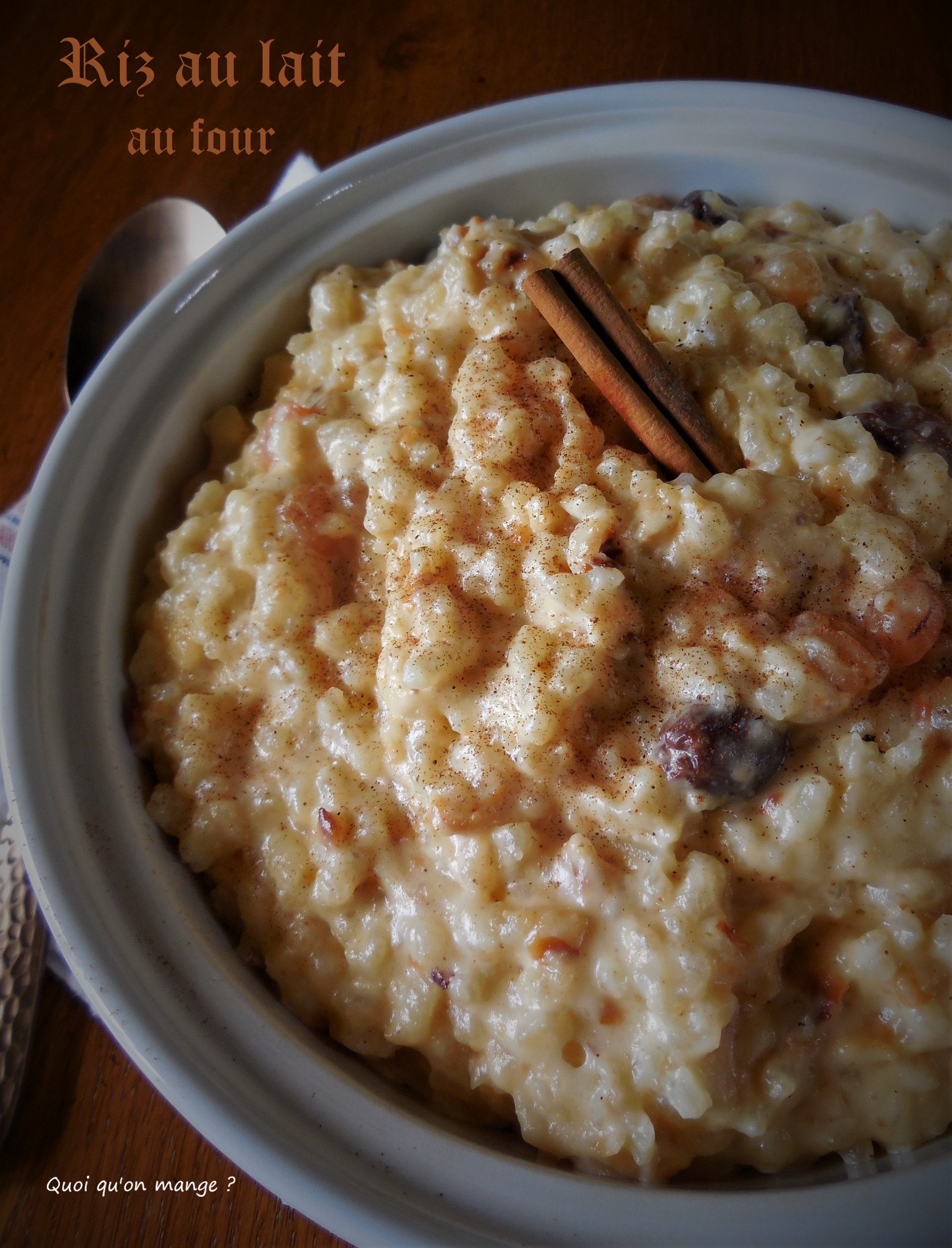 Riz au lait cuit au four