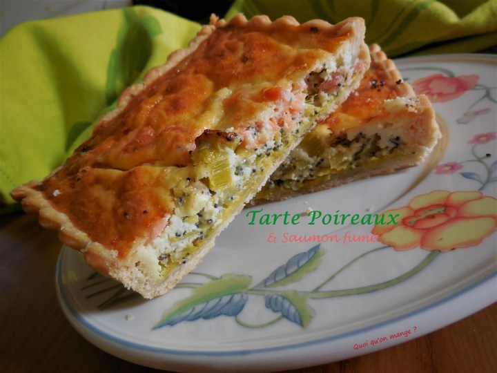 Tarte aux poireaux et saumon fumé