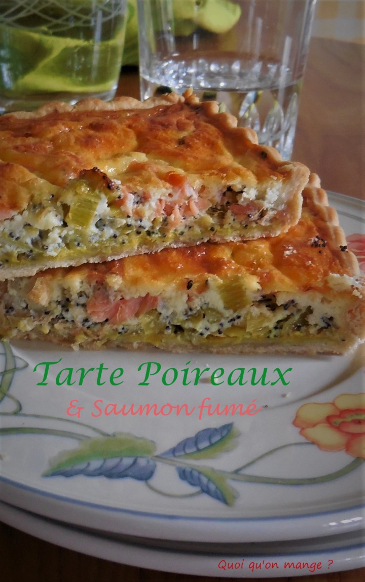Tarte aux poireaux et saumon fumé