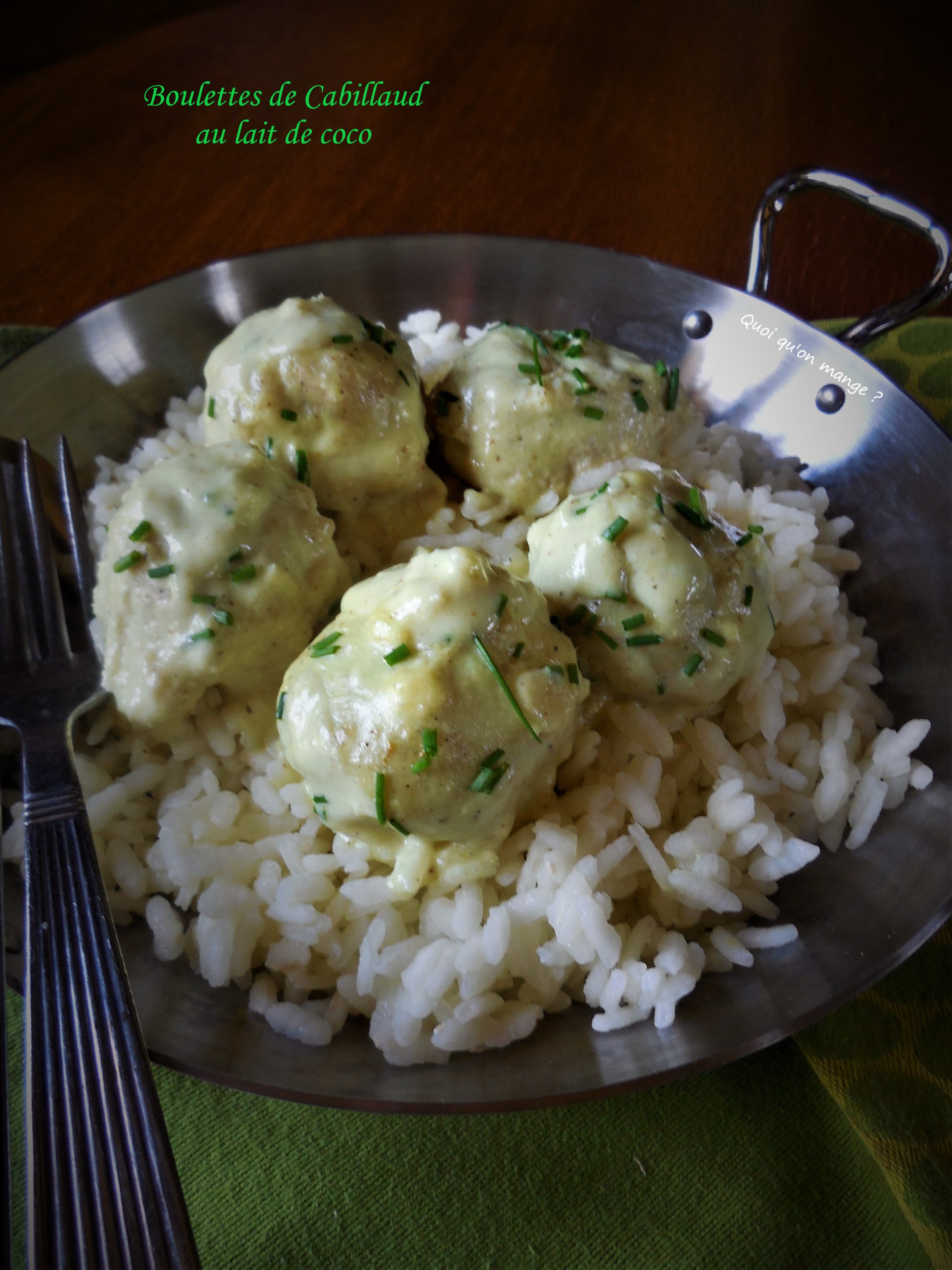 Boulettes de cabillaud au lait de coco