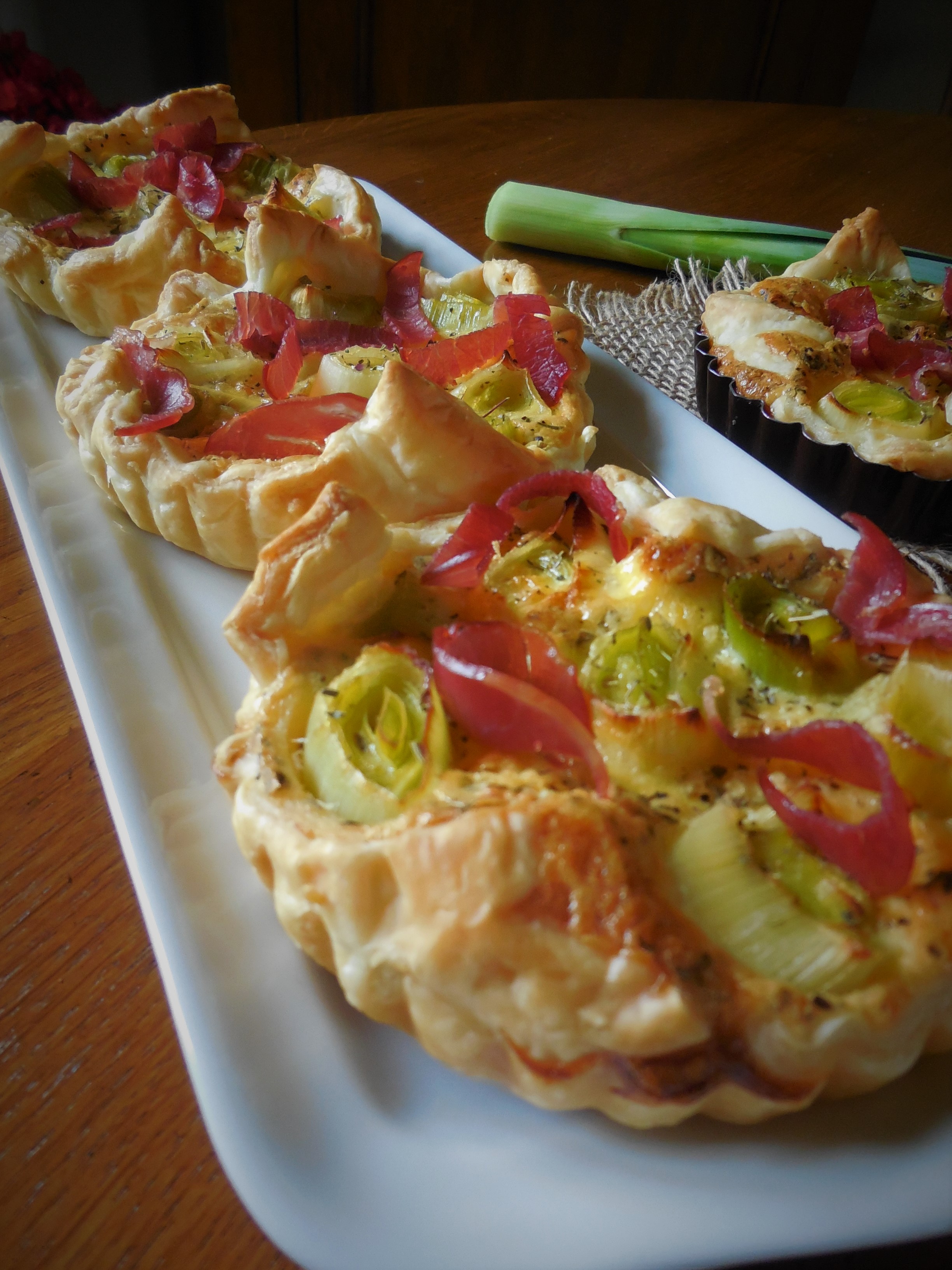 Tartelettes aux poireaux et feta