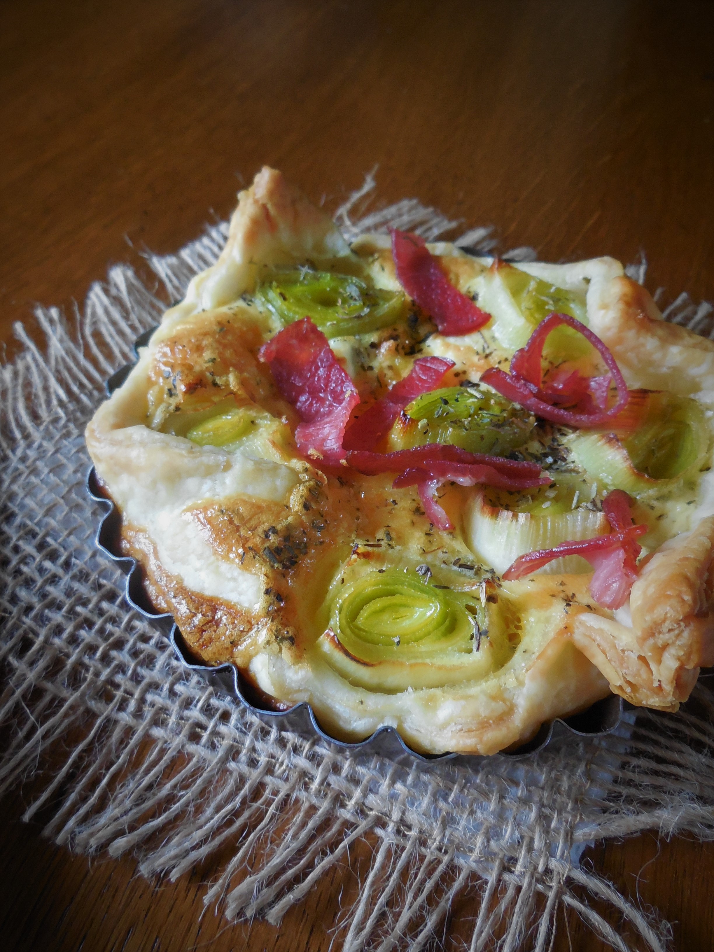 Tartelettes aux poireaux et feta
