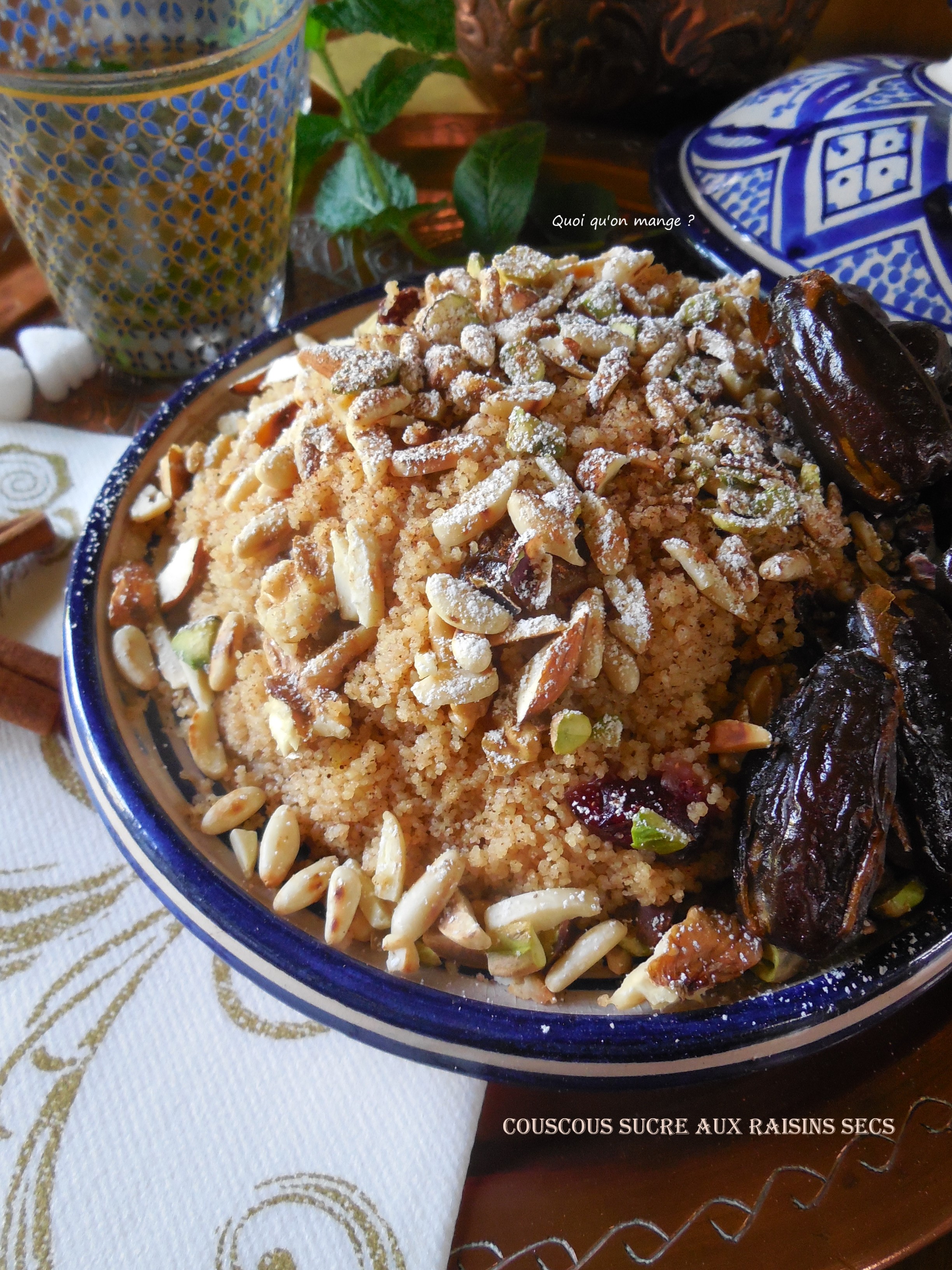 Couscous sucré aux raisins secs