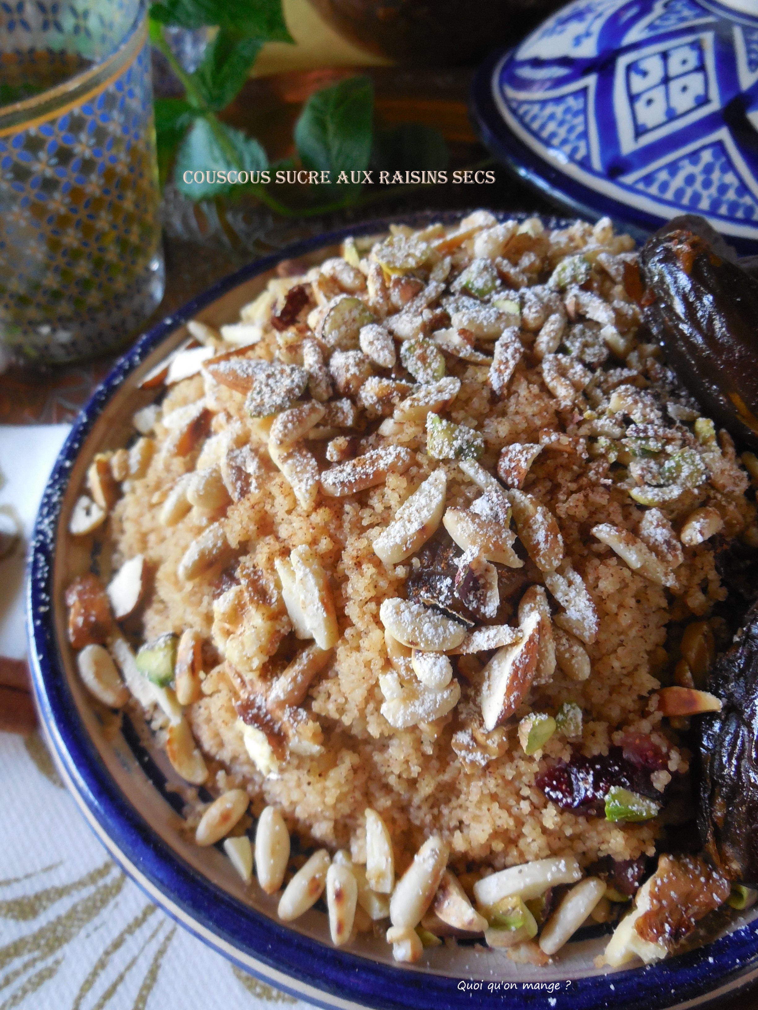Couscous sucré aux raisins secs