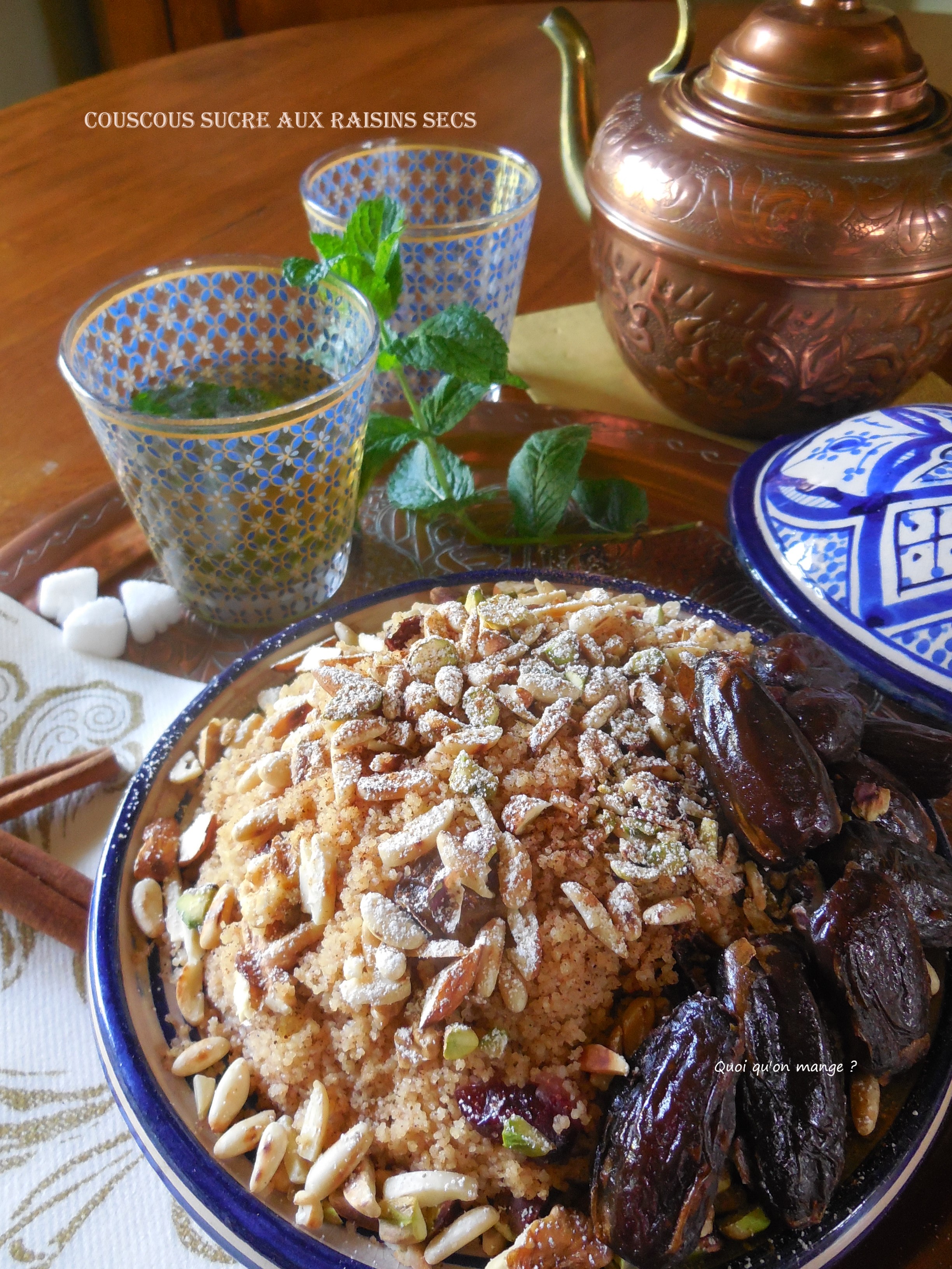 Couscous sucré aux raisins secs