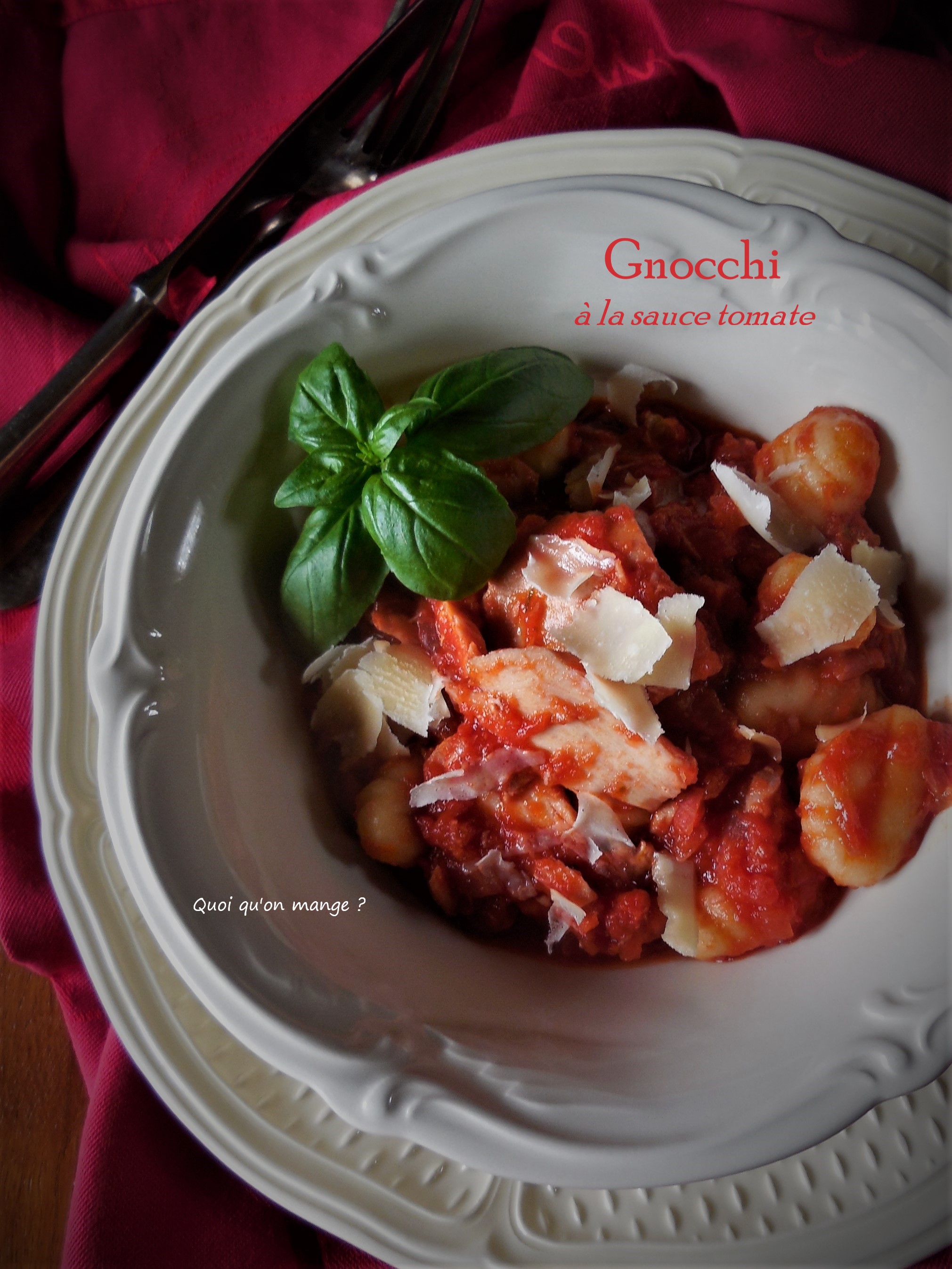 Gnocchi à la sauce&nbsp;tomate