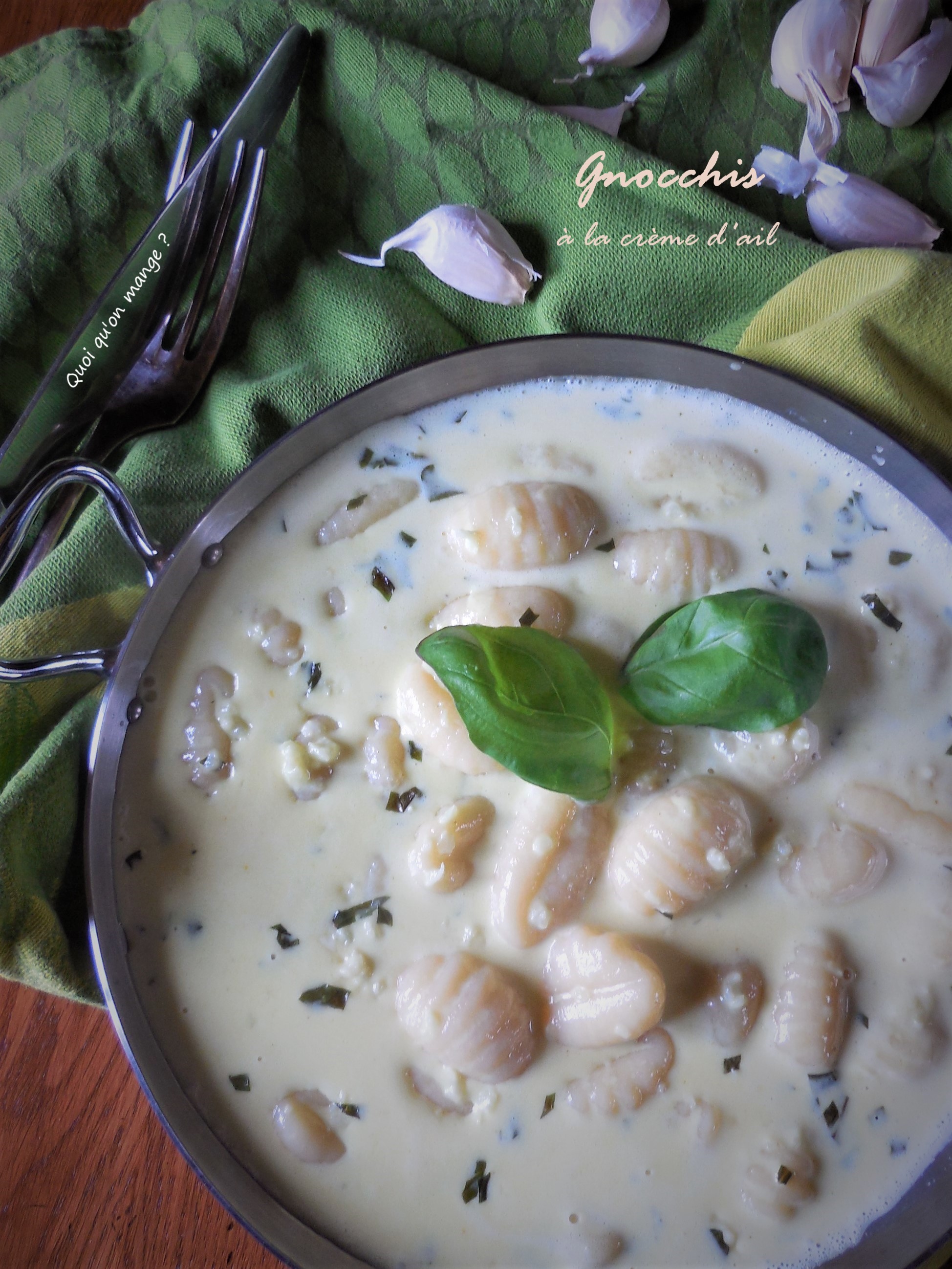 Gnocchi à la crème&nbsp;d&rsquo;ail