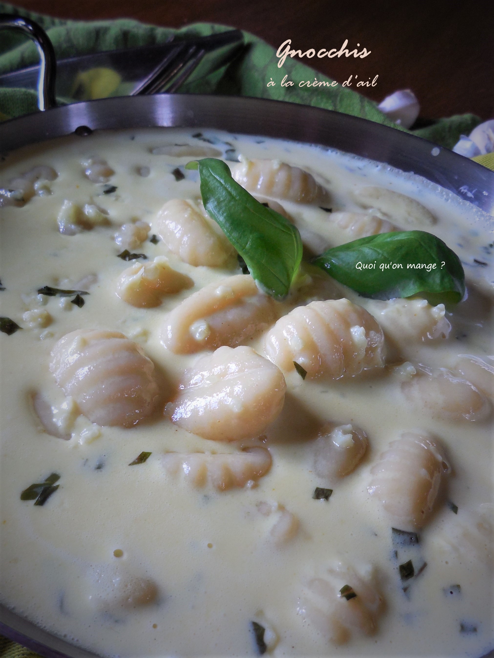 Gnocchis à la crème d'ail