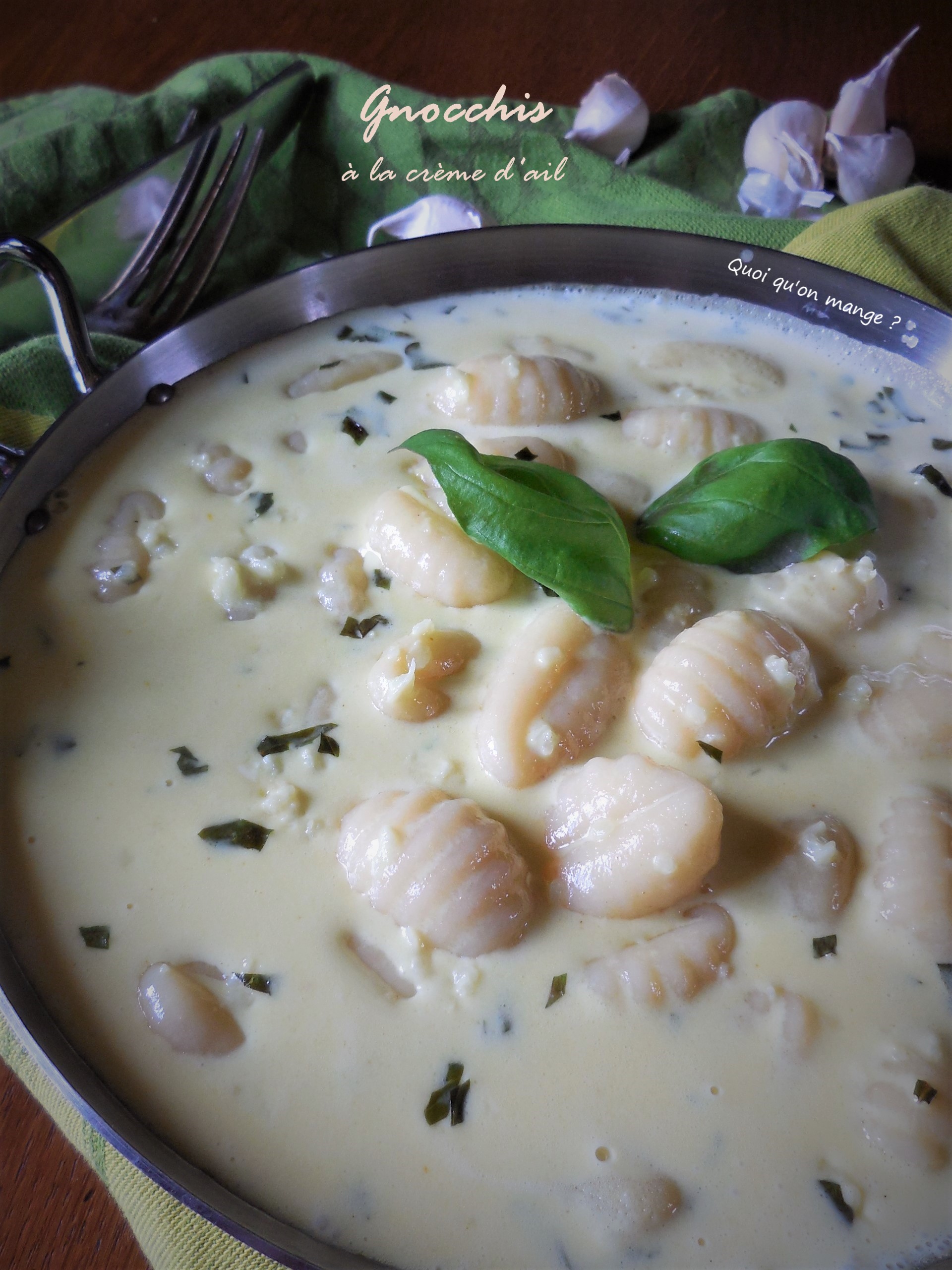 Gnocchis à la crème d'ail